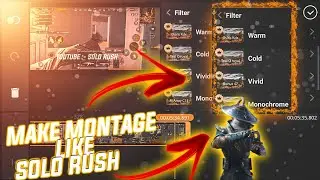 Make Montage Video Like Solo Rush |Solo rush colour grading in KINEMASTER |solo rush transition