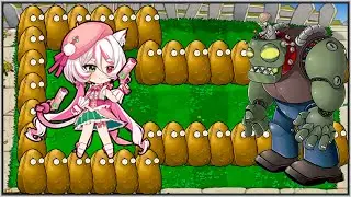 Magical Cat Girl, Electric Clover Vs  Tall-nutt Vs All Zombies Vs Gargantuar Vs Dr. Zomboss
