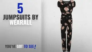 Top 10 Wearall Jumpsuits [2018]: Wearall Women's Plus Short Sleeve Tied Belted Floral Print Cowl