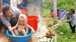 Single Mom   Build A Bathroom, Clean The House and Take Care of Your Son  Single Mom Daily Life