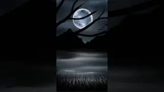 💫Grey Moonlight | Night Scenery Art | Digital Art | Draw Spark #shorts