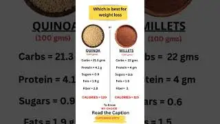 Quinoa vs Millets: Which is the best for weight loss #weightlossdiet #fatburningsecrets #weightloss