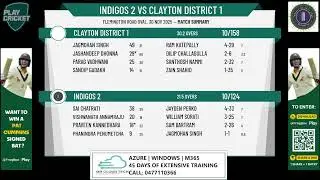 Indigos 2 v Clayton District  1