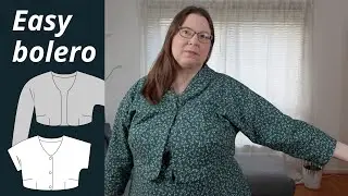 Как сшить простое болеро с цельнокроеными рукавами #бесплатныевыкройки #выкройки #шитье