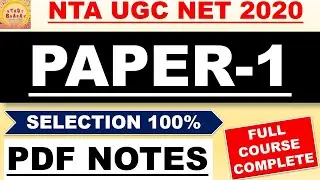 Paper 1 Full course Pdf Notes ugc net 2020