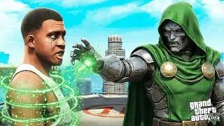 Dr Doom Take Over Franklin Becomes Most Powerful DOOM Fight Avengers  in GTA 5