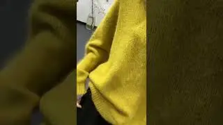 Monochrome plus size yellow sweater with round neck #copenhagen #autumn #teacher