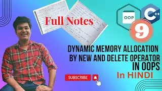 Dynamic memory allocation by new and delete operator| oops 9