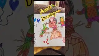 Easy Parrot 🦜 Drawing | My Drawing #50 | #artist #artclass #art #shorts #shortvideo #reels #cartoon