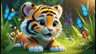 Four Tiny Tigers Jump and Run + More Nursery Rhymes & Kids Songs