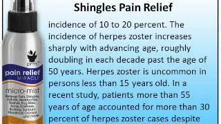 Varicella Zoster get Shingles Pain Relief