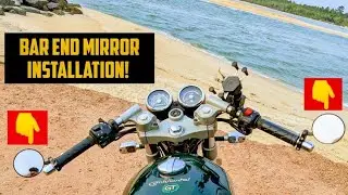 💚 Bike Bar-End Mirrors Installation || Royal Enfield Continental GT || Aftermarket