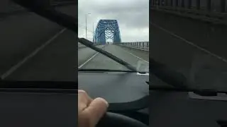 Мост через Енисей по Красноярской объездной, перегон Daihatsu Mira e:S, 02.05.2023 года