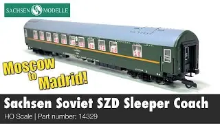 Спальный вагон дальнего следования! SachsenModelle, советский спальный вагон SZD | Обзор модели в...