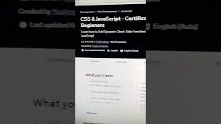 CSS & JavaScript - Certification Course for Beginners - Udemy Free Course