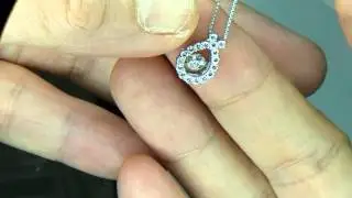 จี้+สร้อยเพชร  Dancing diamond 💎