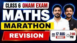Class 6 Maths Onam Exam | Marathon | Exam Winner