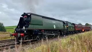 SR 34067 Tangmere storms out of Hellifield with The Dalesman - 4/9/25