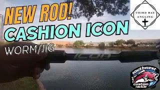 Fishing with My New Cashion Icon Worm/Jig Rod! Summer Bass Fishing