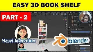 3d Book Shelf with Blender - PART 2  Animate like a pro #hasvianimation #3dmodeling #blender