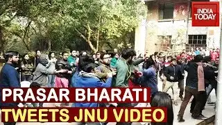 Prasar Bharti Tweets Video Of JNU Violence In Support Of JNU VC's Claim