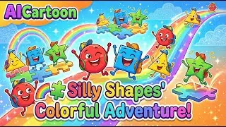 🌈🧩 Silly Shapes’ Colorful Adventure! A Fun Cartoon Journey for Kids 🎨