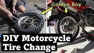 DIY Motorcycle Tire Change | Kawasaki KLR650 (Shinko 244 Dual Sport)