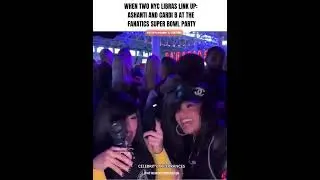 Cardi B & Ashanti cutting up at Fanatics Super Bowl Party #ashanti #cardib