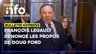 Propos sur les m&eacute;decins d&eacute;sirant quitter le Qu&eacute;bec: Fran&ccedil;ois Legault rabroue Doug Ford