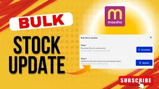 Meesho Bulk Stock Update | Bulk Stock Update in Meesho | Meesho Inventory Tab