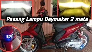cara pasang lampu daymaker beat karbu
