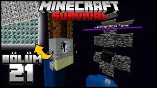 WİTHER G&Uuml;L&Uuml; FARMI, SINIRSIZ SİYAH BOYA ve İNCİ!┇Minecraft Survival ▹B&ouml;l&uuml;m 21