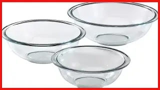 Great product -  Pyrex 3 Piece Glass Mixing Bowl Set with 1, 1.5, 2.5 Quart Mixing Bowls for Kitchen