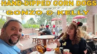 Gonzo  & Kelly Eat Hand-Dipped Corn Dogs from Sleepy Hollow | Magic Kingdom