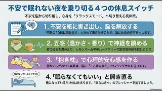 「将来が不安で眠れない&hellip;」思考がループする夜に試したい、心を軽くする3つの習慣