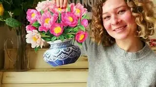 Unbox FreshCut Paper's Peony Paradise pop-up paper flower bouquet