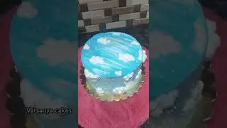 Cloud theme cake design.#reeloftheday#cloudcake#gyankhand1baker#indrapuramcakes#vatsanyacakes