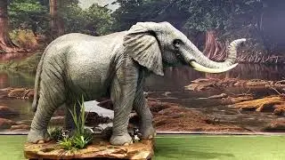Zoo Park Mechanical Animal Equipments High Simulation Animatronic Animal African Elephant Model