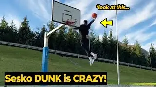 Benjamin Sesko shows off his basketball skills, look at that dunk! Man Utd Transfer News