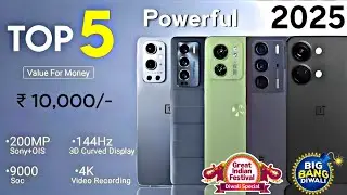 Top 5 best smartphone under 10000 | Best Deals | big bang diwali sale 2025