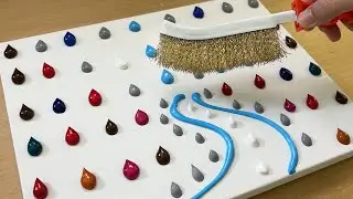 Техника рисования железной кистью для начинающих / Акриловая живопись