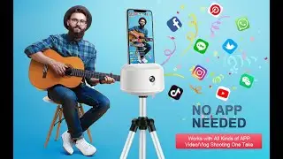 360&deg;Rotation Auto Face Object Tracking Phone Holder - NO APP Required