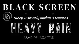 Best Heavy Rain Sound For Relaxation - Black Screen | 24 Hours NO ADS Relaxing, Sleep #asmr61