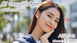【ai美少女】 放課後に街を歩く6 | A beautiful high school girl is walking through the city 【lookbook】