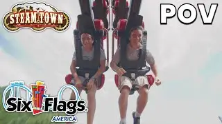 NEW Professor Screamore's SkyWinder On-Ride Reaction! | Six Flags America New-for-2024