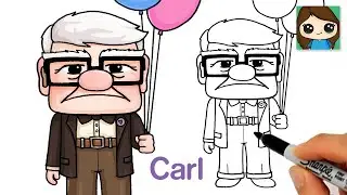 How to Draw Carl Fredricksen 🎈Pixar's Up & Dug Days