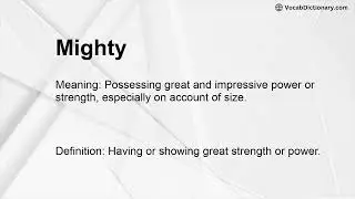 Mighty Meaning