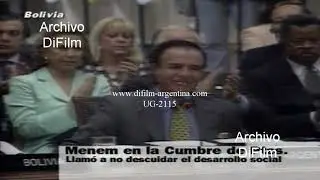 Carlos Menem Cumbre de las Americas desarrollo Sostenible en Bolivia 1996