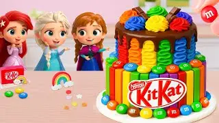 Miniature Rainbow Cake Recipe 🌈 Colorful Mini Rainbow Buttercream Cake Decoration 💕 Yummy Teeny