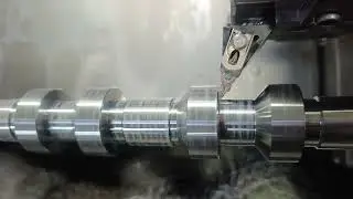 Making pinion shaft on cnc turning machine #pinion #shaft #viral #shorts #industrial #manufacturing